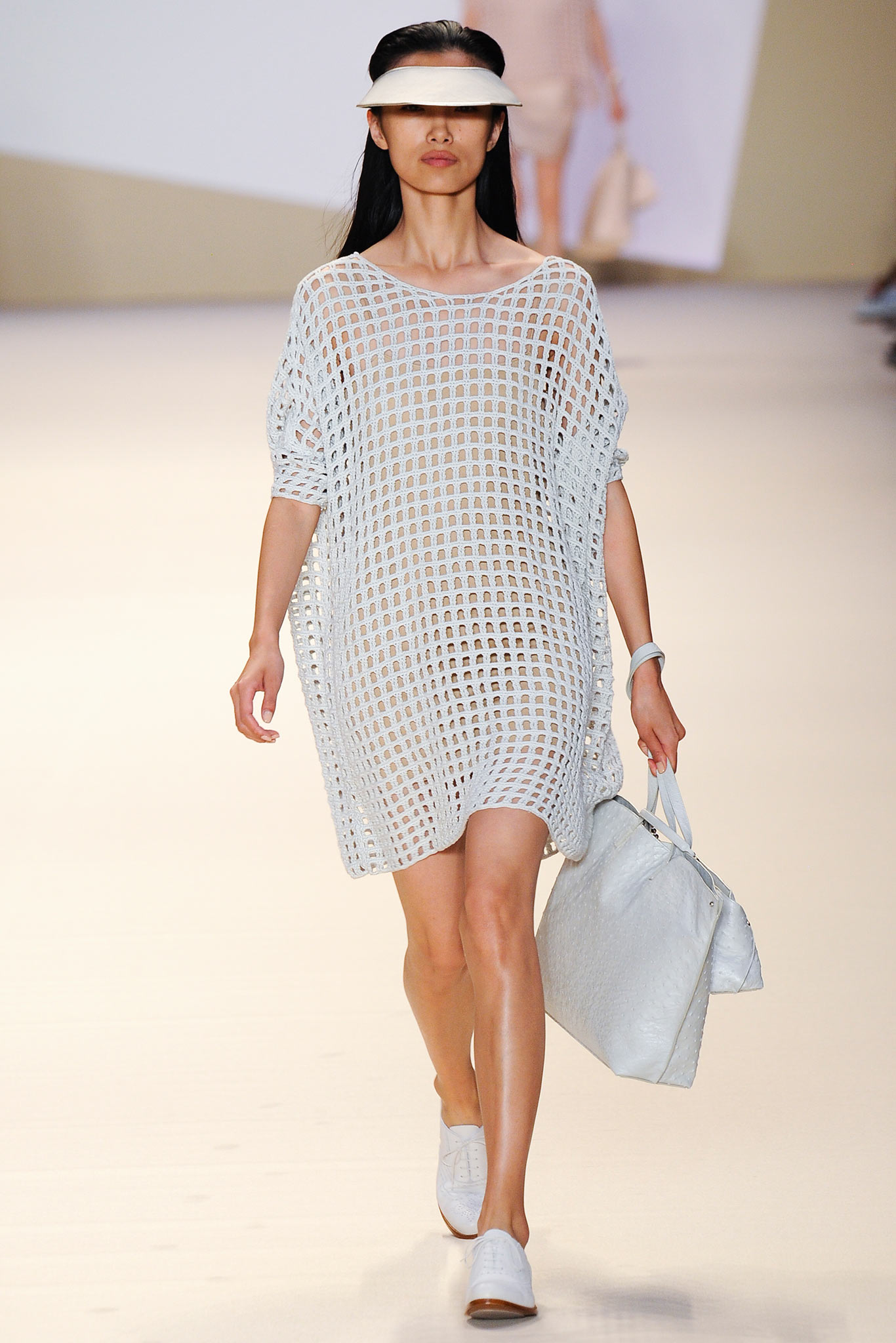 white sheer relaxed dress