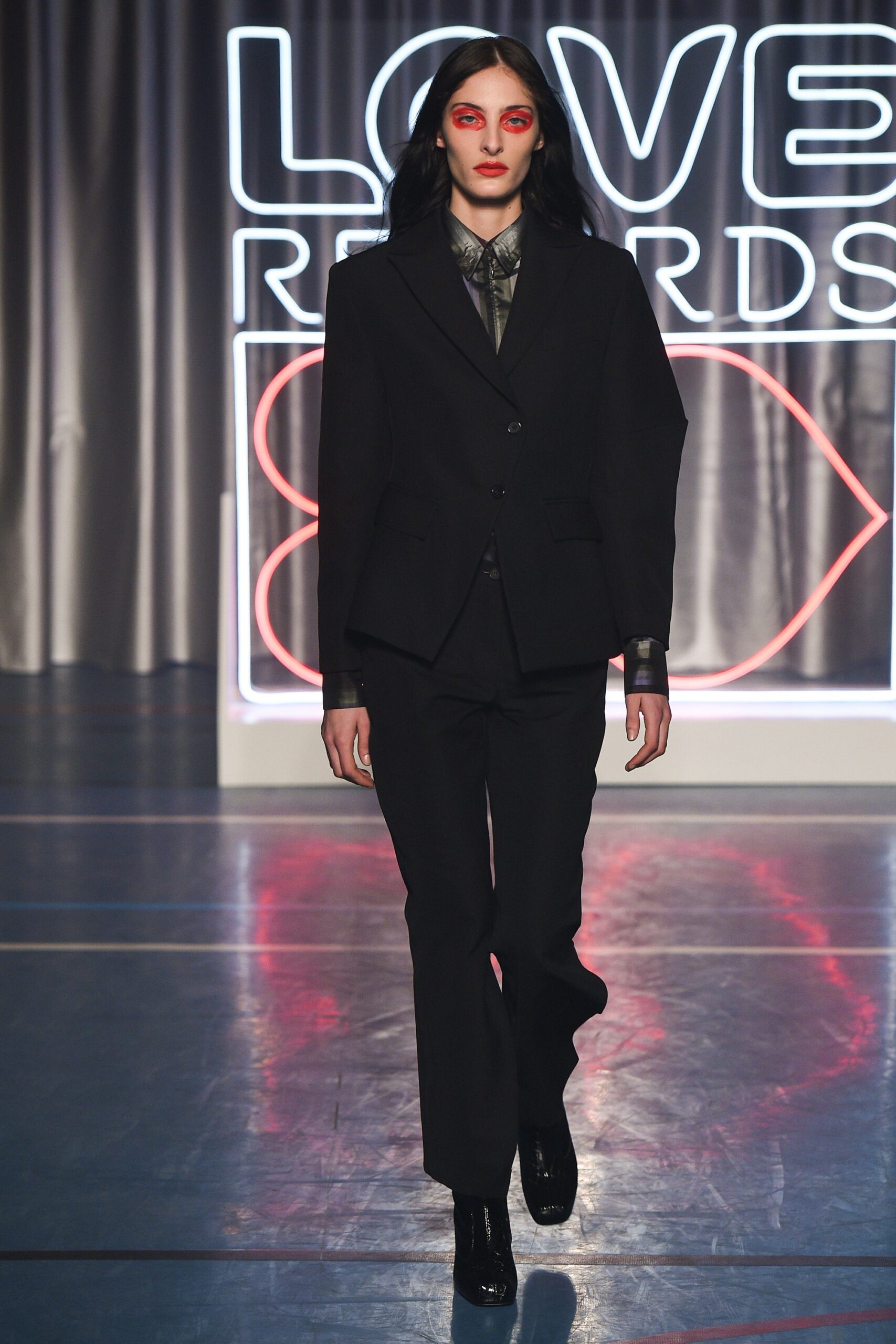 black tailored suit