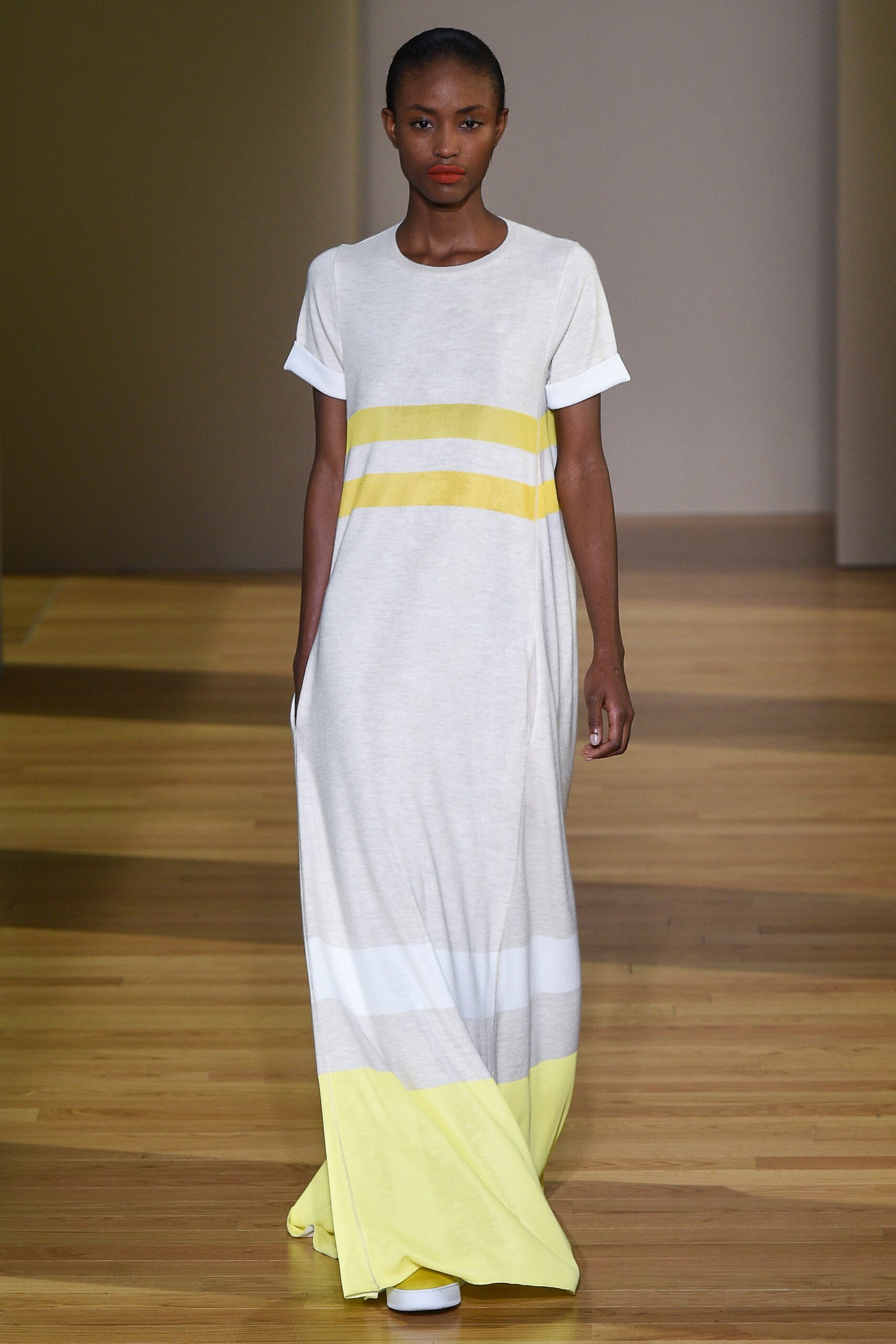 gray color-blocked maxi dress