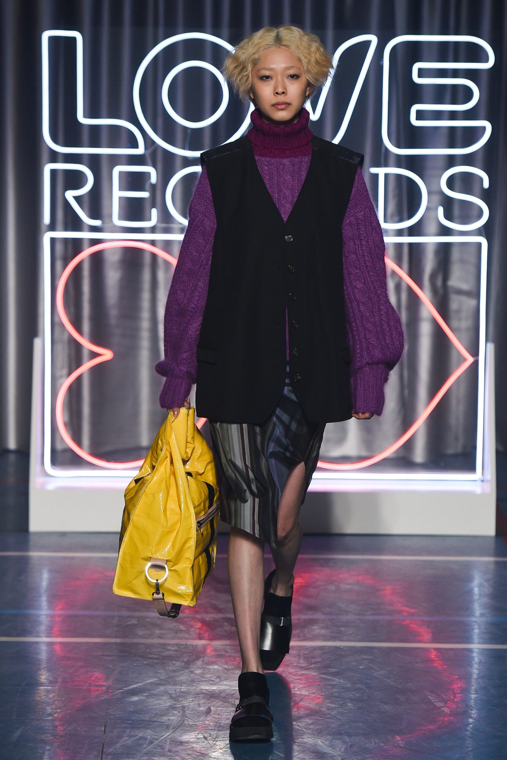 yellow vinyl bag