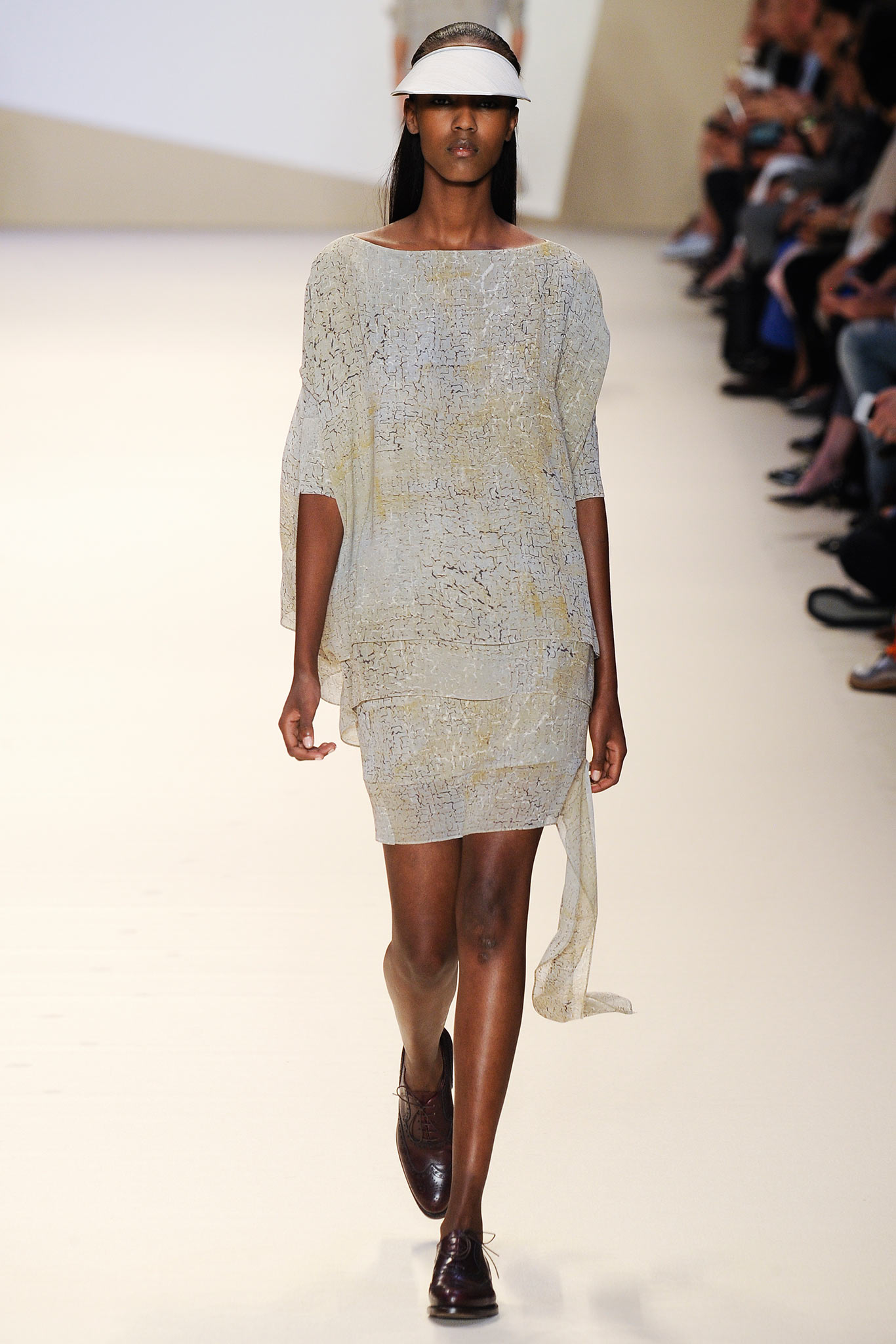 beige silk relaxed dress