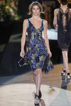 blue green purple printed dress