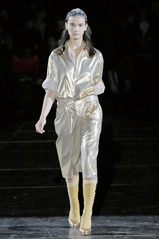 gold silk fitted jumpsuit