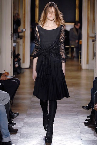 black lace relaxed layered scarf