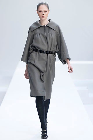 gray wool relaxed coat