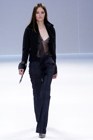 black silk long-sleeve collared fitted zippered jacket