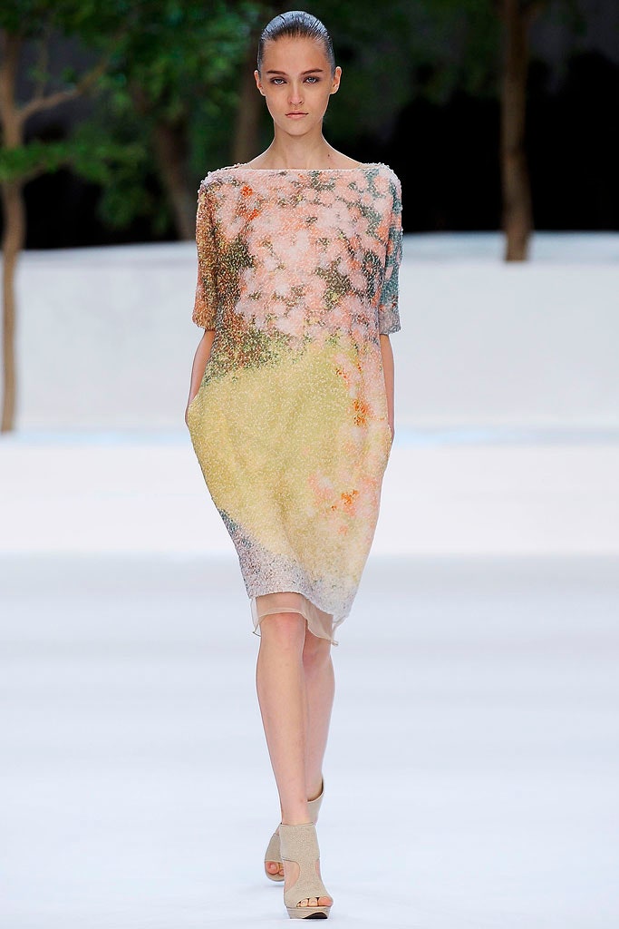 relaxed silk floral dress
