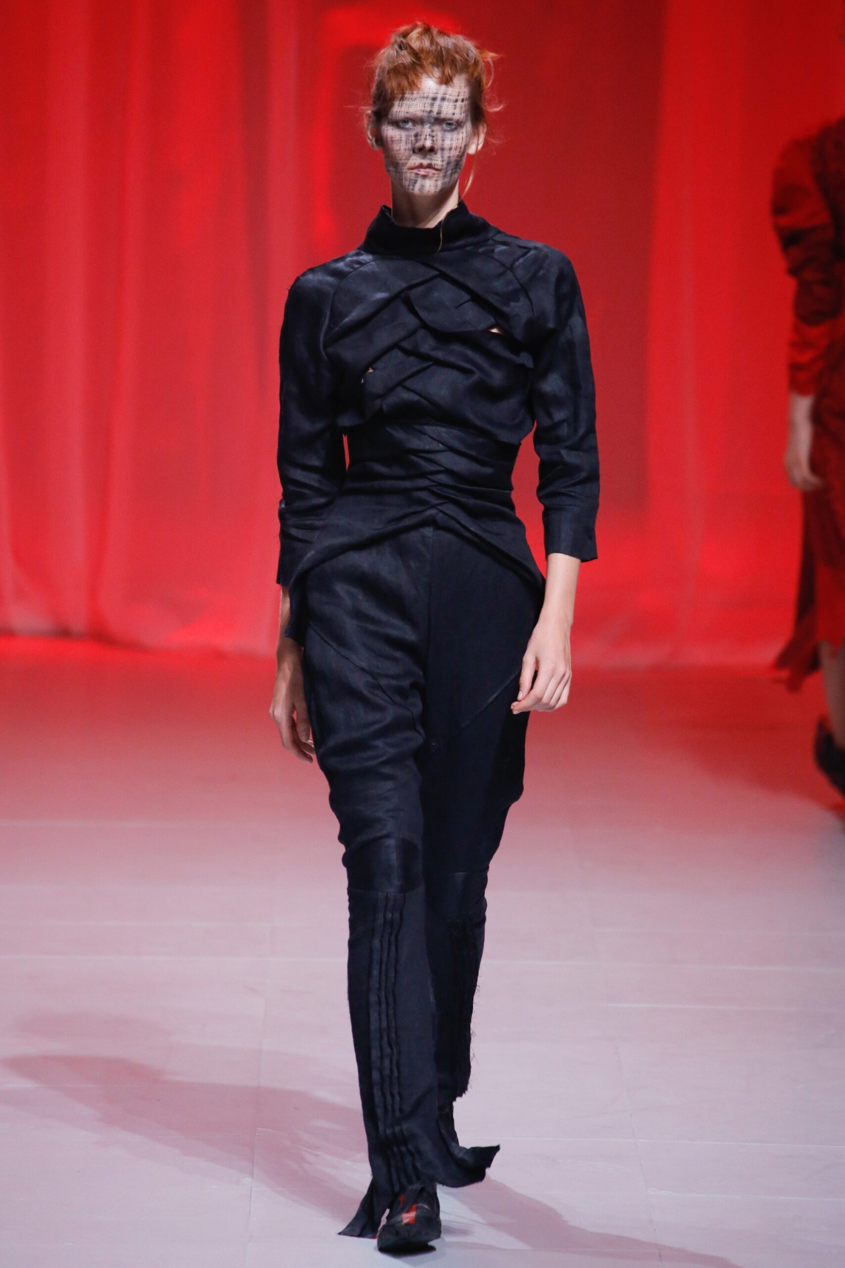 black fitted jumpsuit