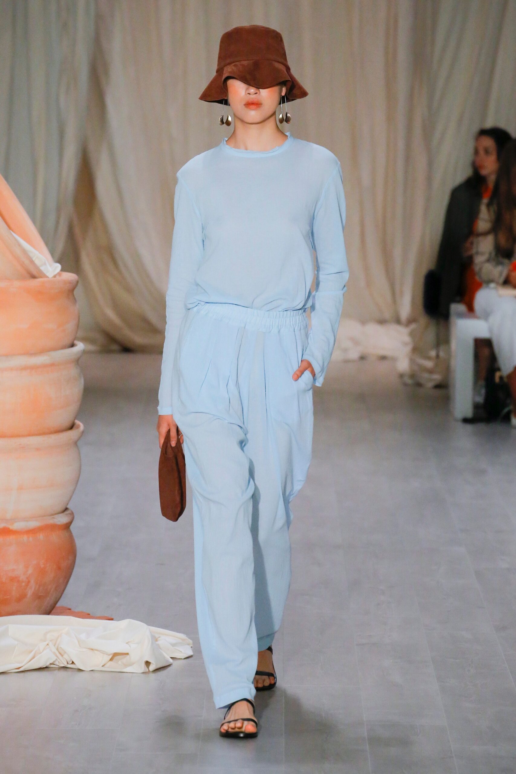 light blue relaxed outfit