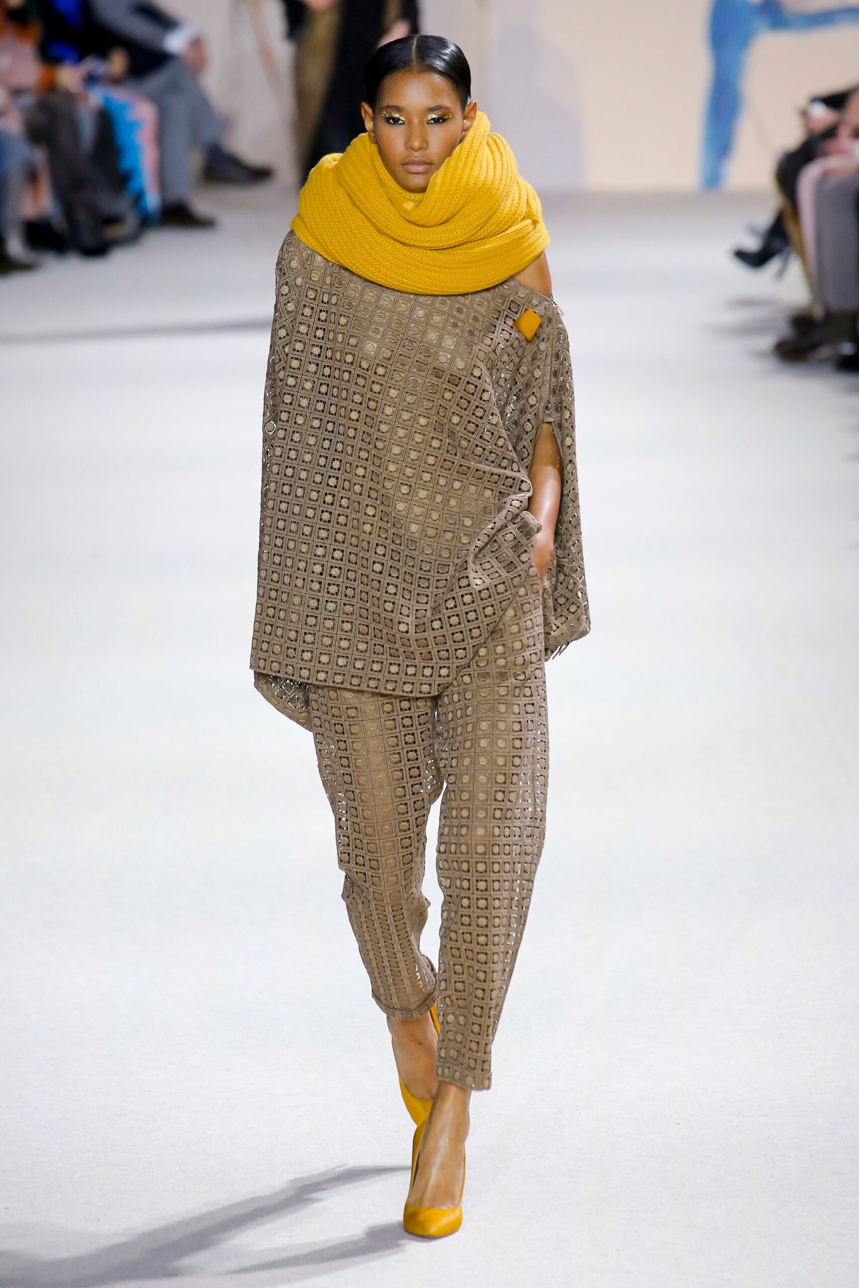 yellow wool scarf