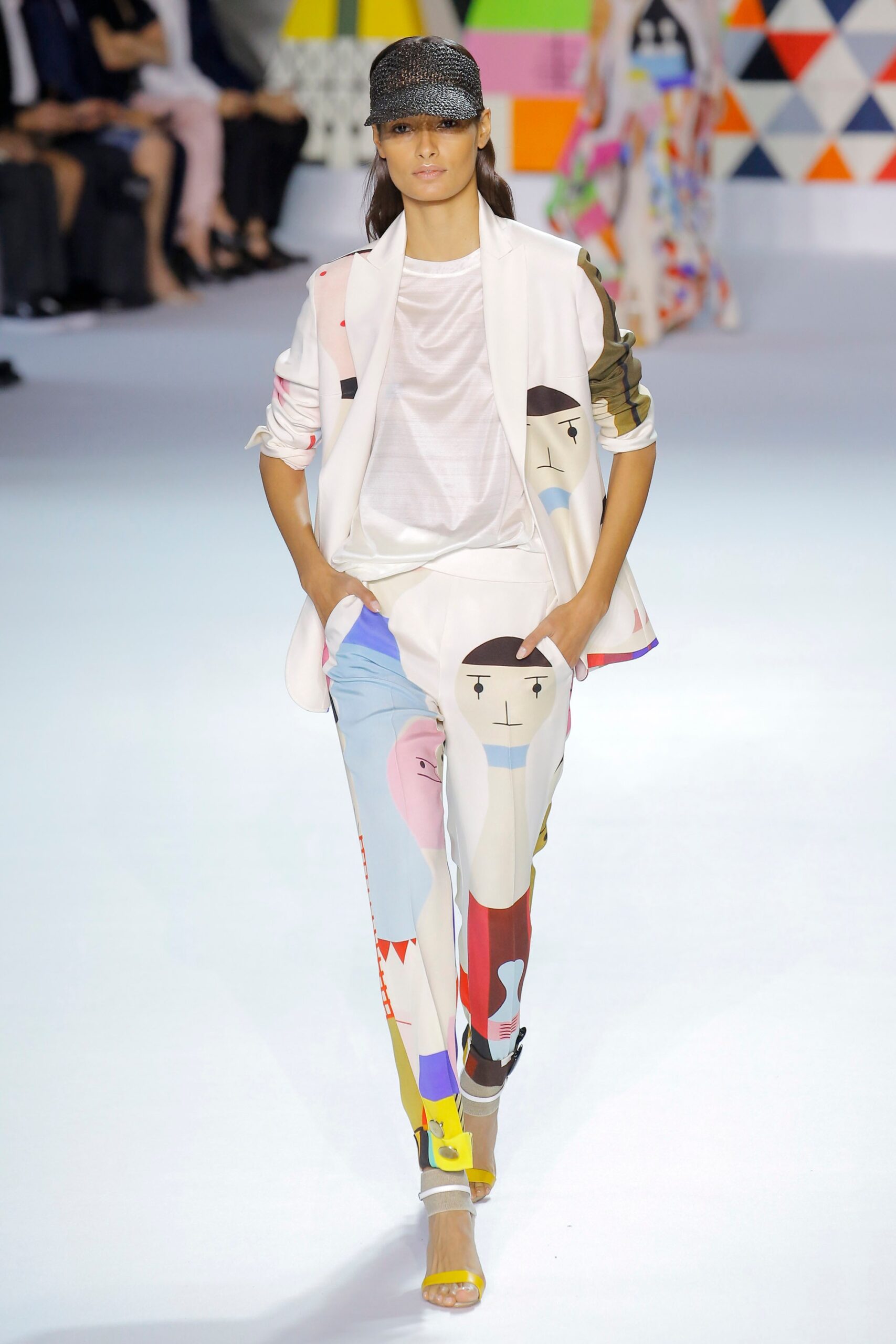 color-blocked jacket and pants