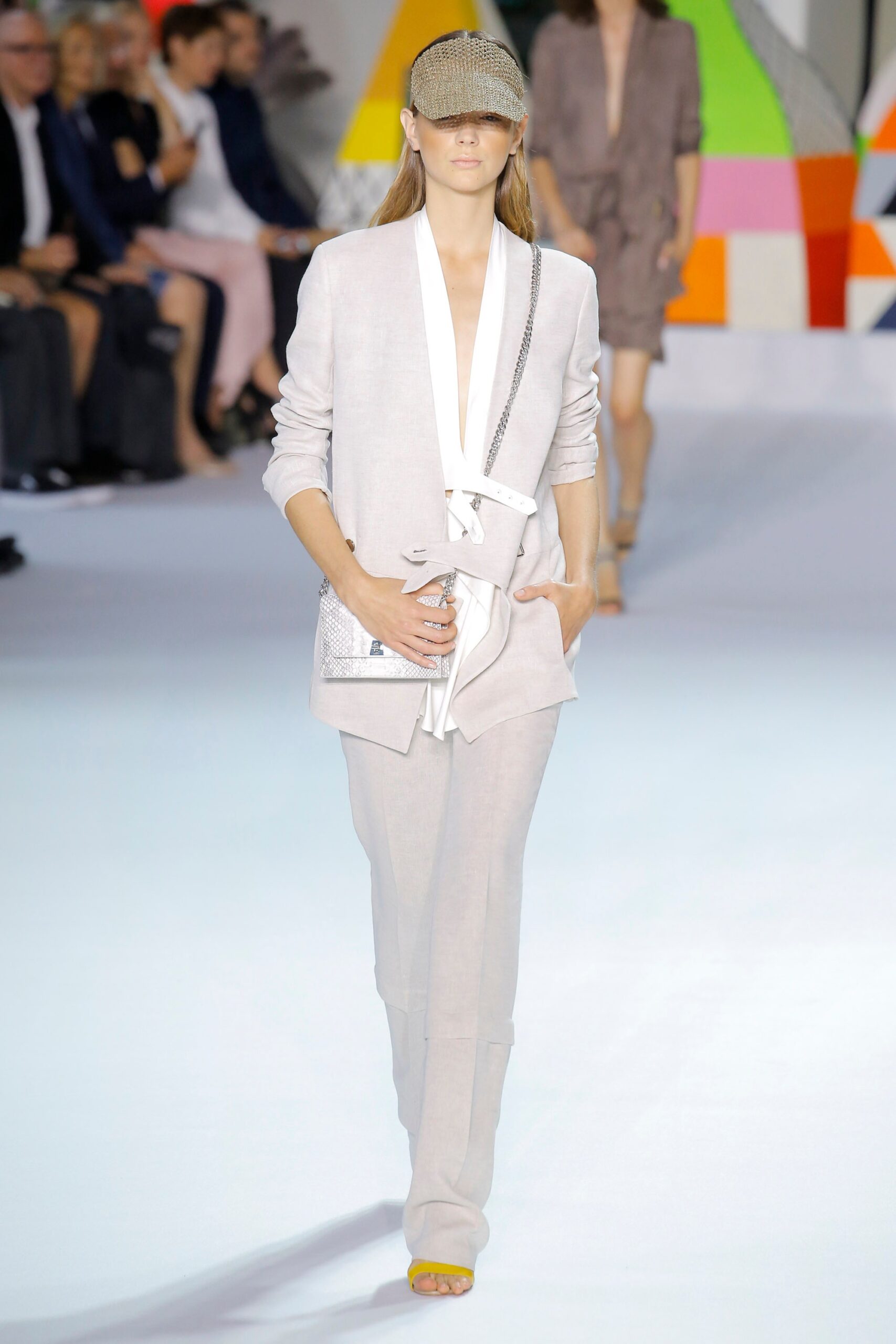 beige linen relaxed blazer and pants