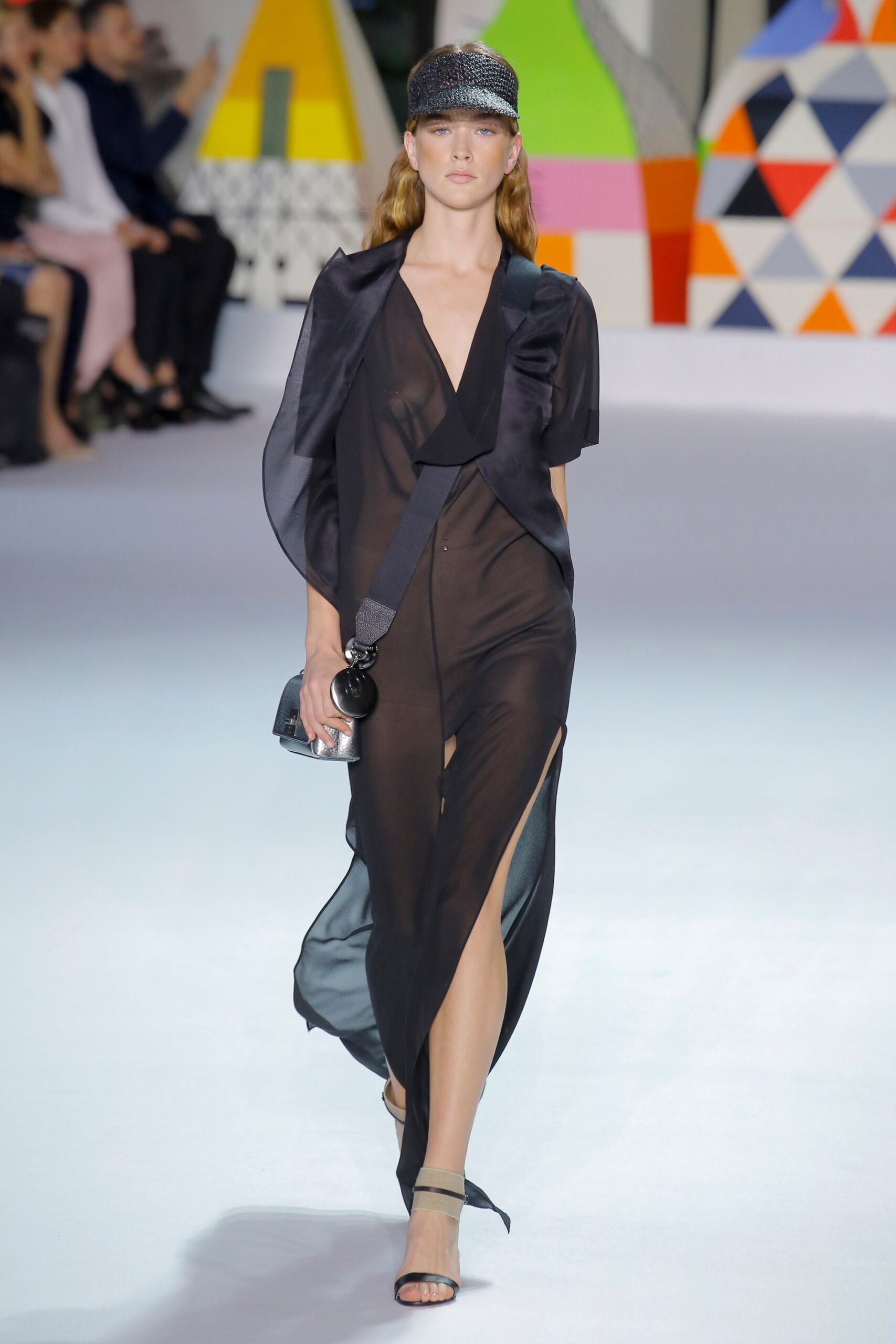 black silk midi dress