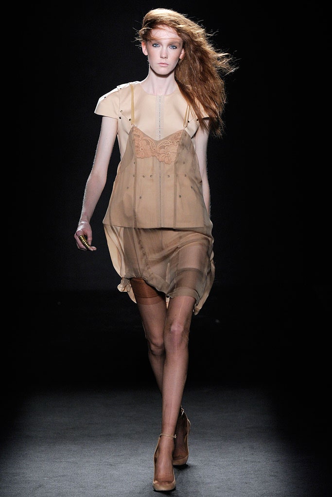 beige silk sleeveless dress
