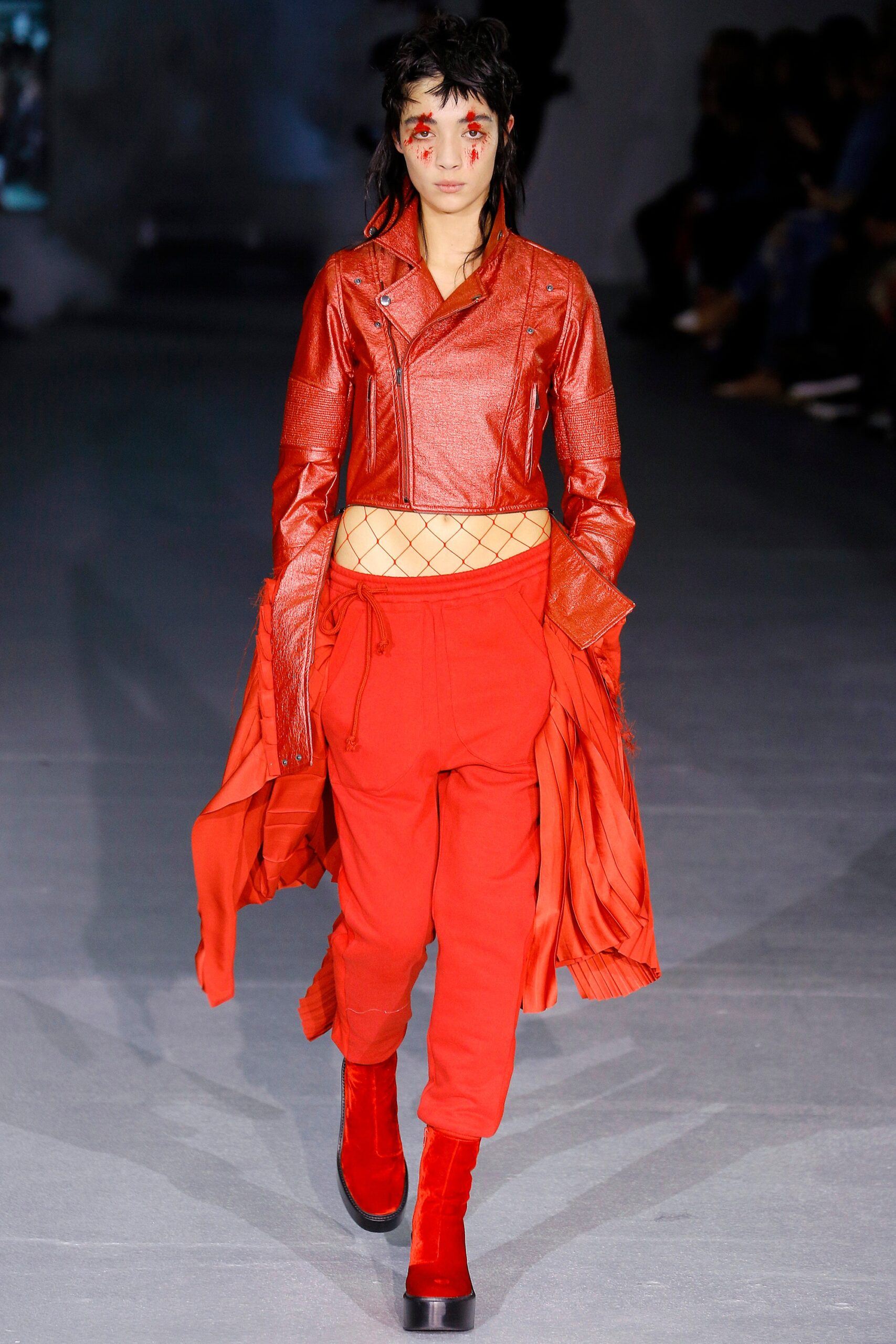 red leather jacket and pants