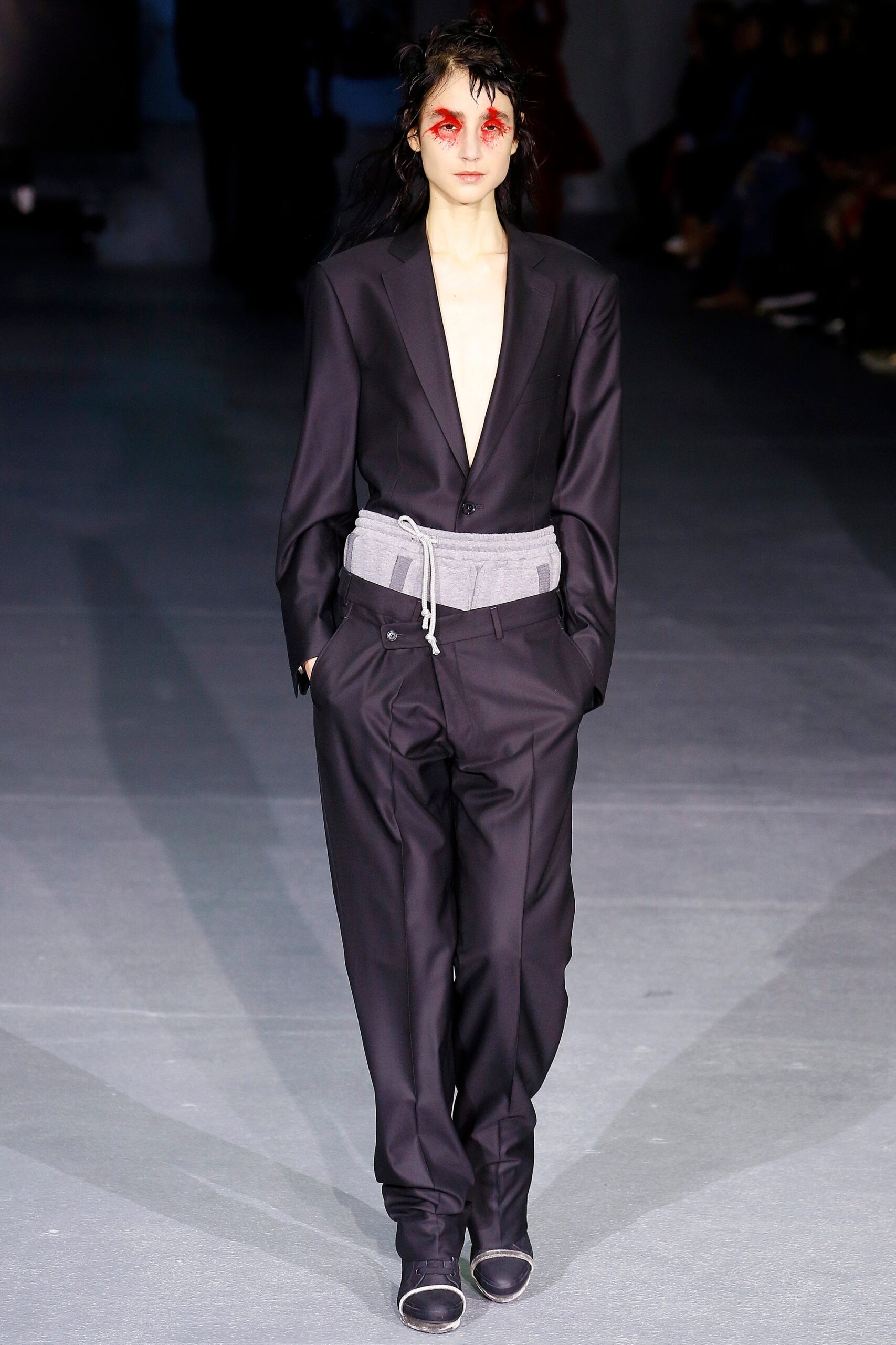 black silk tailored suit