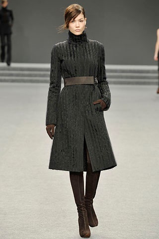 black pleated wool coat