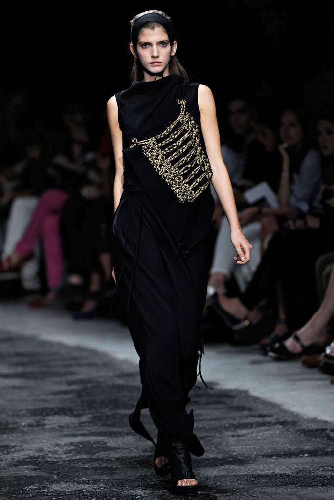 black silk sleeveless dress