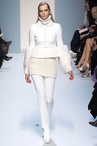 white leather long-sleeve collared fitted structured jacket