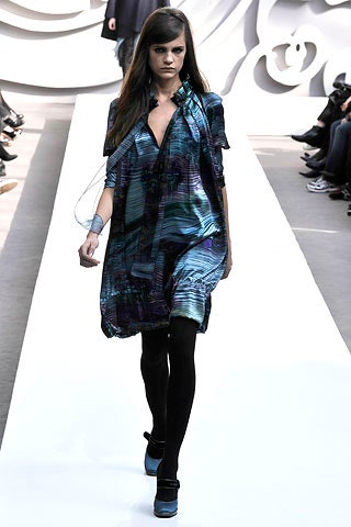 blue green printed mini dress