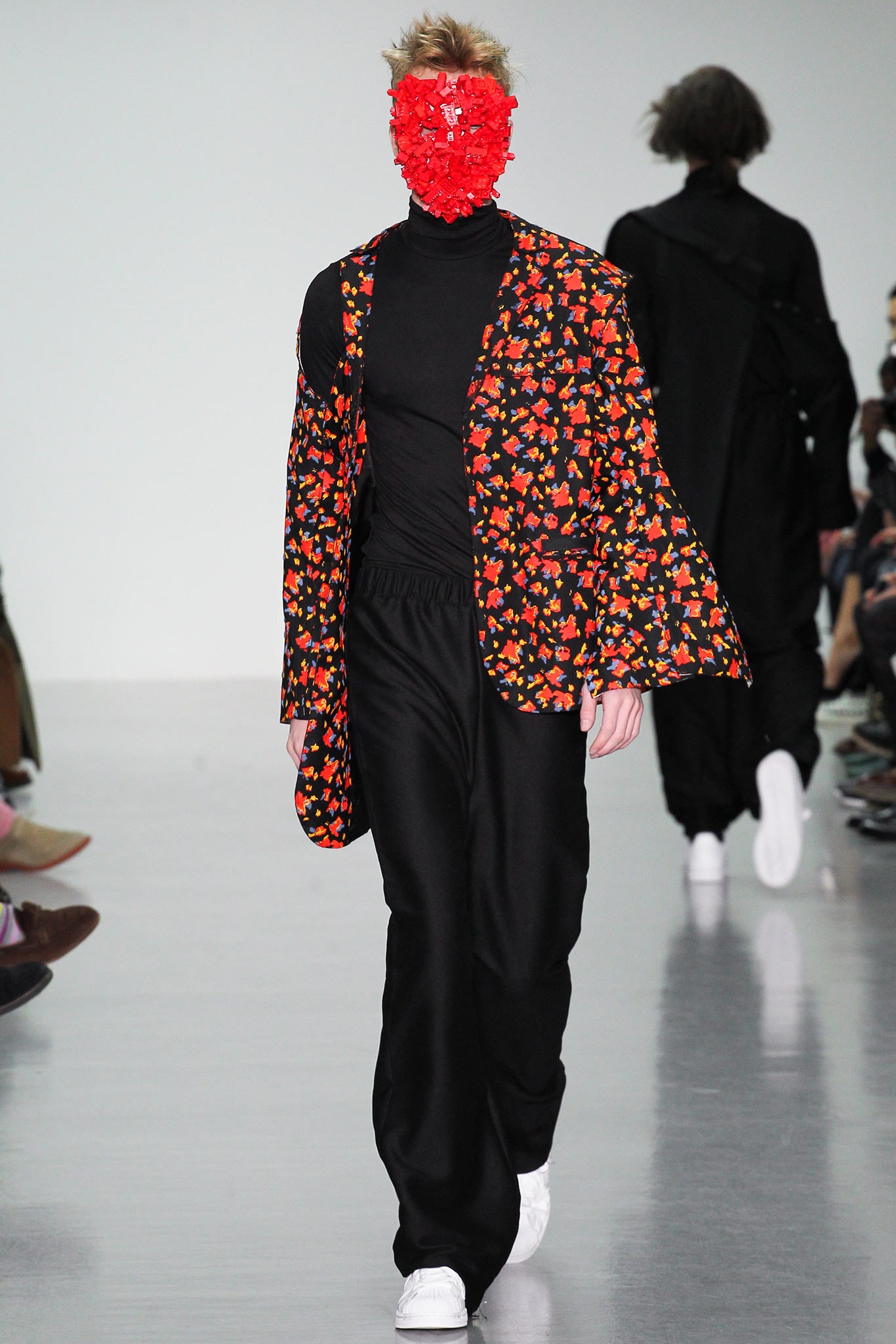 relaxed black jacket and pants