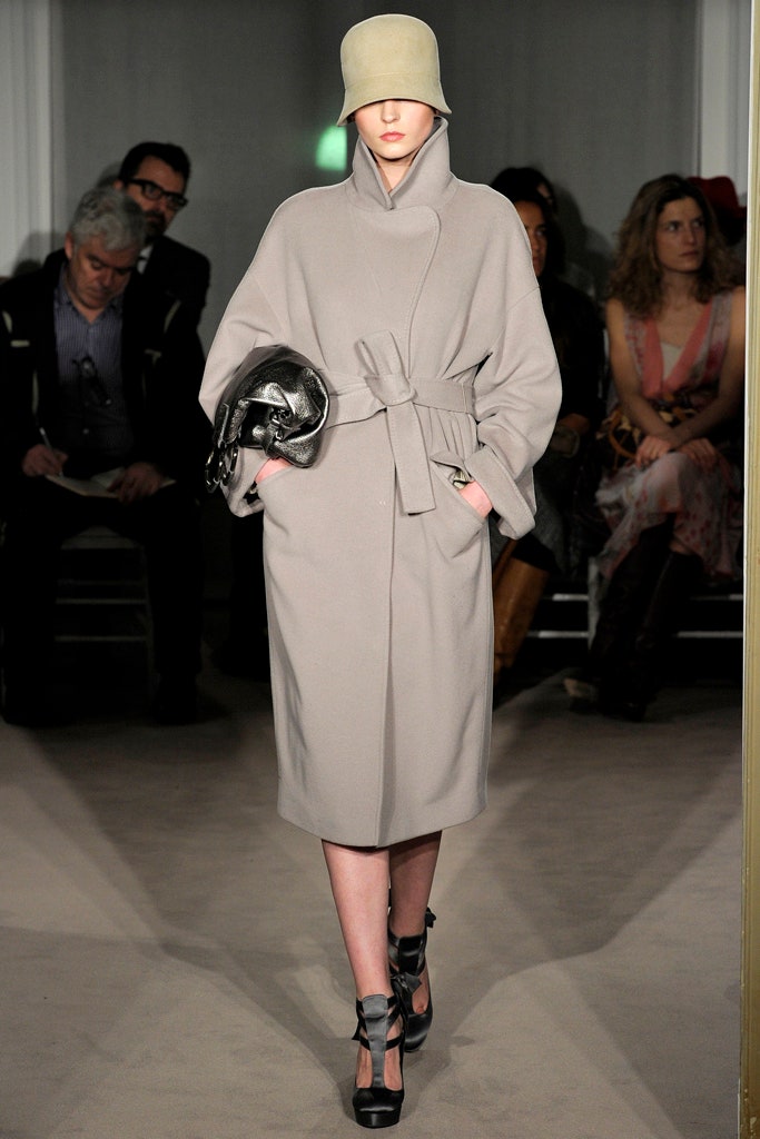 gray wool relaxed coat