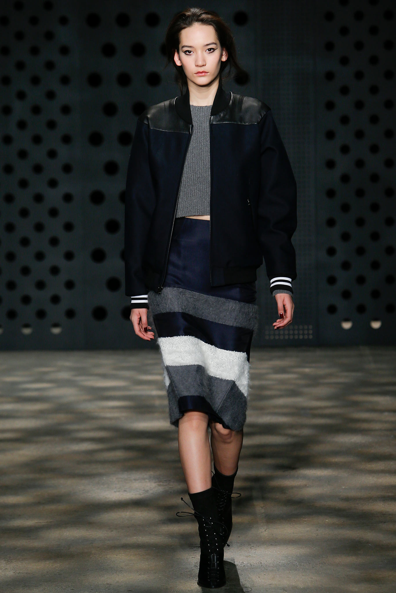 oversized black jacket with fitted top