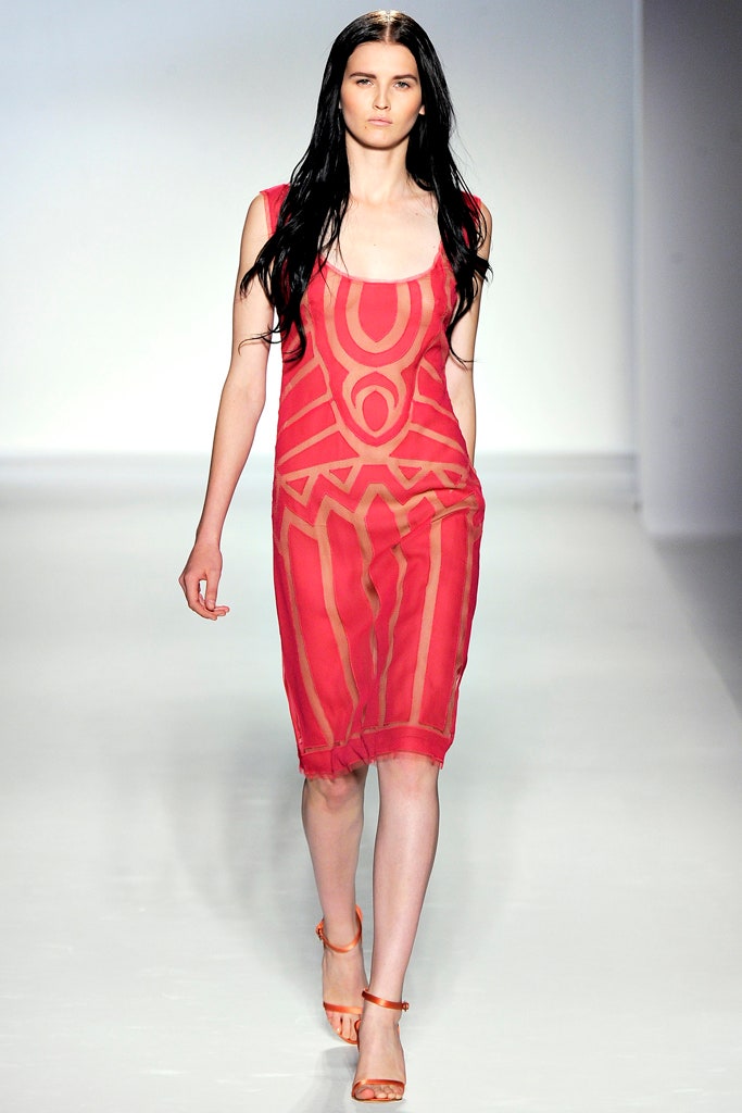 pink printed sleeveless dress