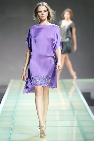 purple silk relaxed dress