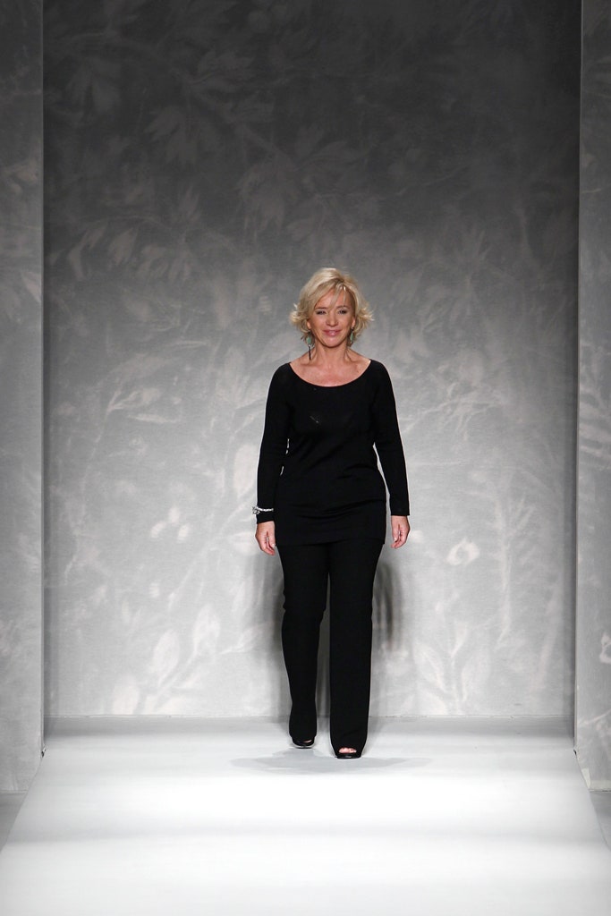 black cotton fitted straight-leg pants