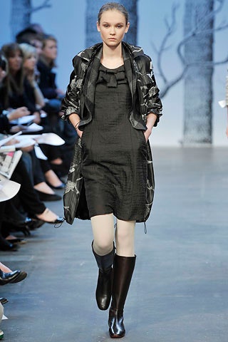 black fitted dress with coat