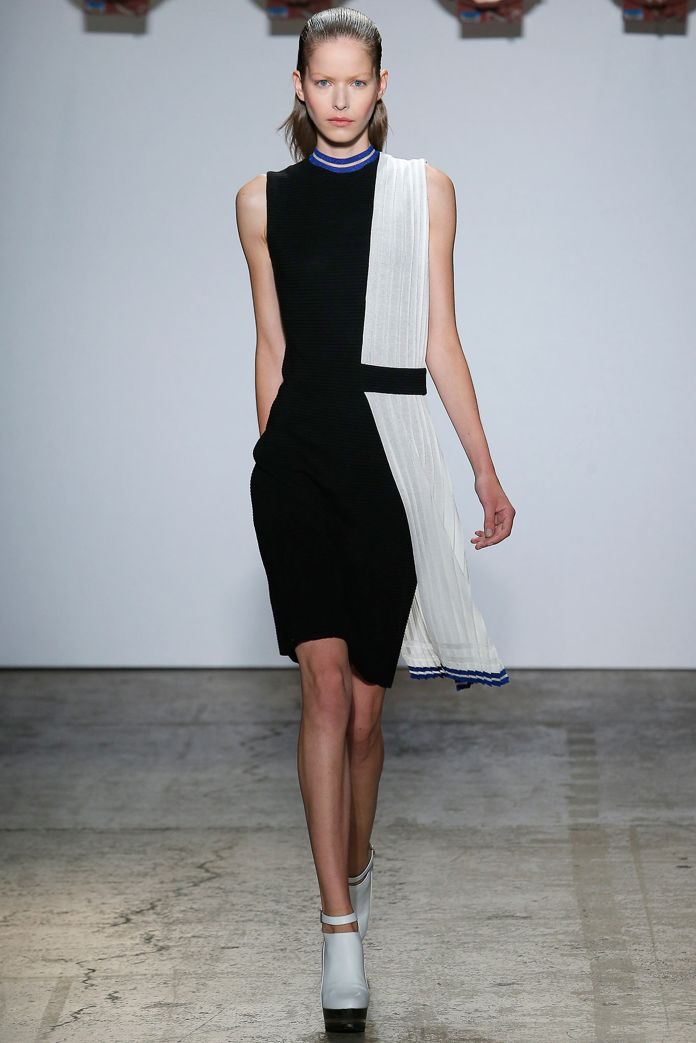 black and white asymmetric dress