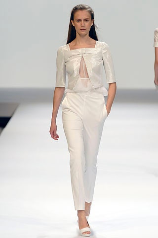 white silk short-sleeve v-neck fitted draped shiny blouse