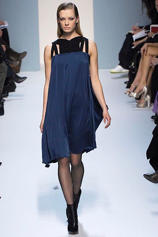 blue silk relaxed dress
