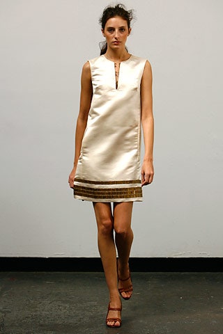 ivory silk fitted dress
