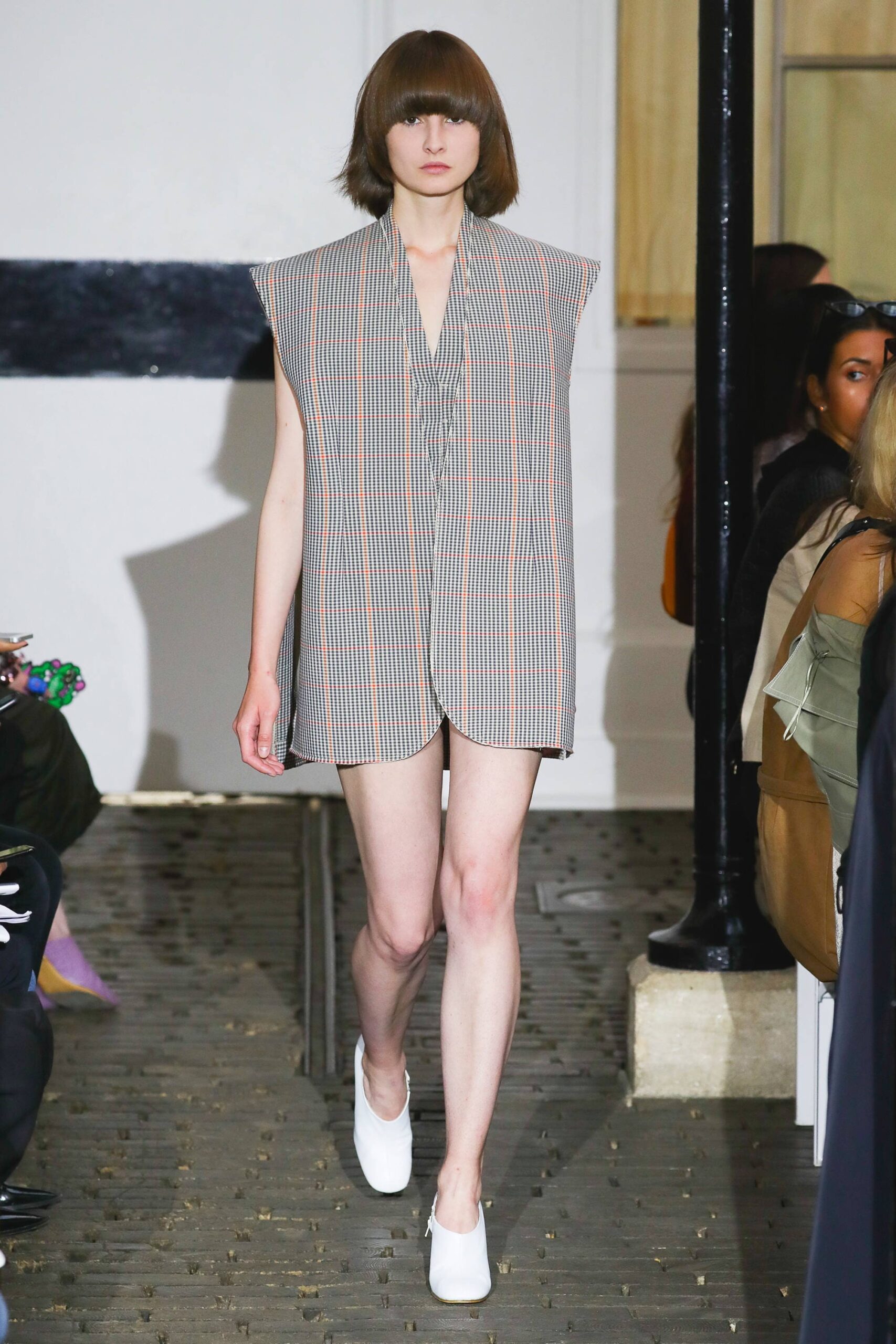 multi-striped sleeveless top