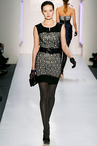 fitted black and white dress