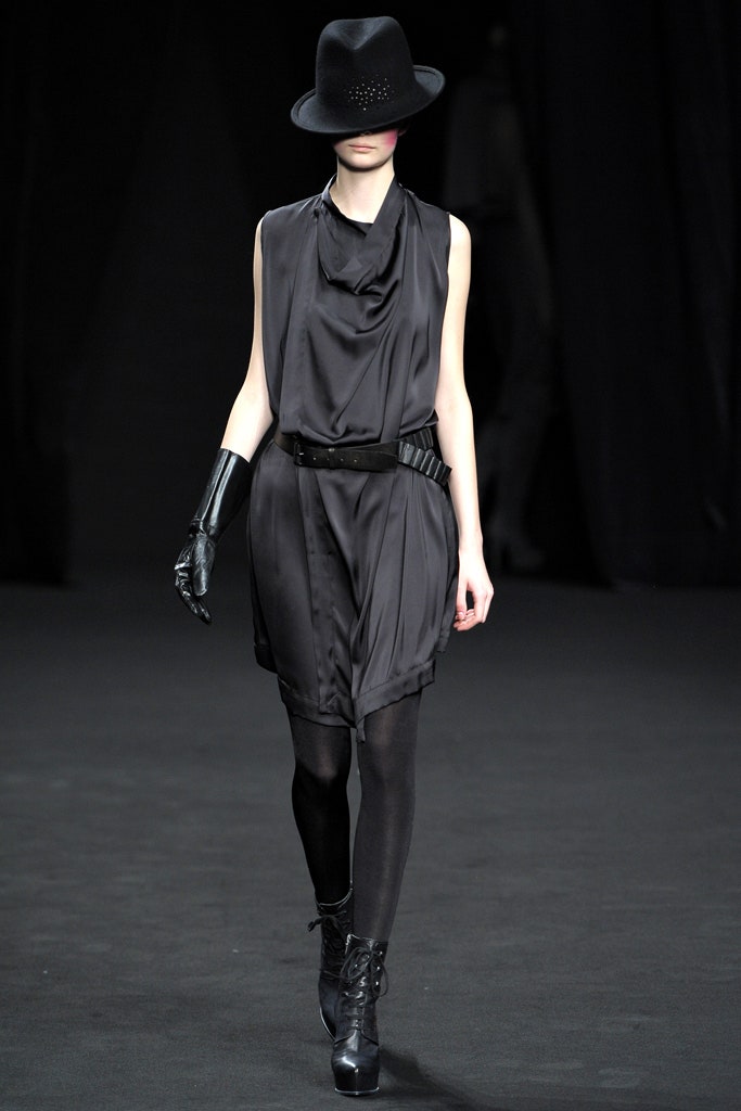 black silk fitted mini dress