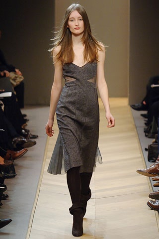 gray silk sleeveless dress