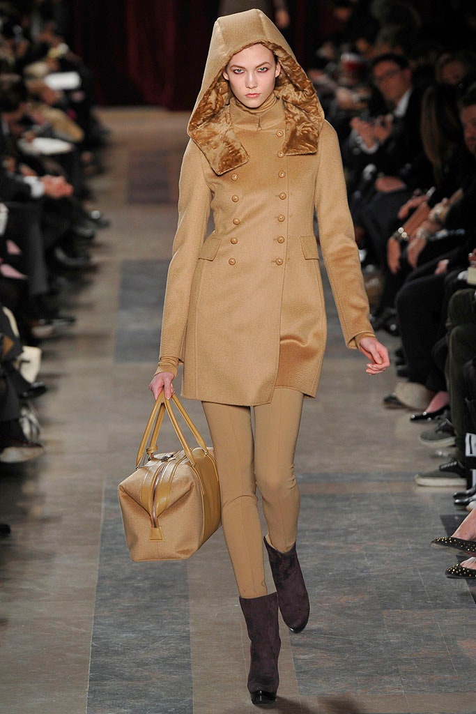 beige wool long-sleeve collared fitted buttoned coat