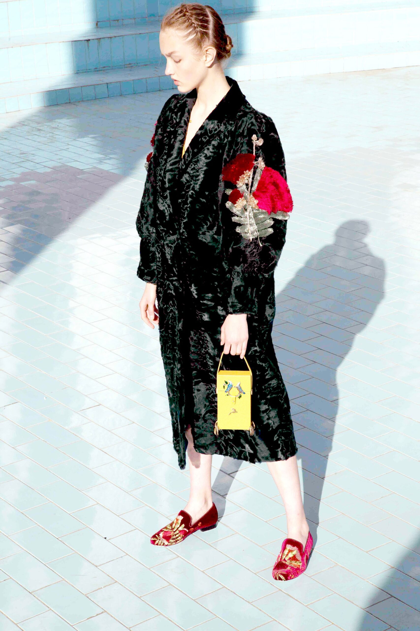 black silk relaxed dress