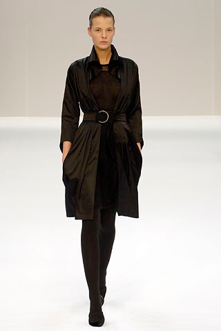 black silk belted midi dress