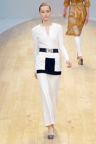 white fitted top and pants