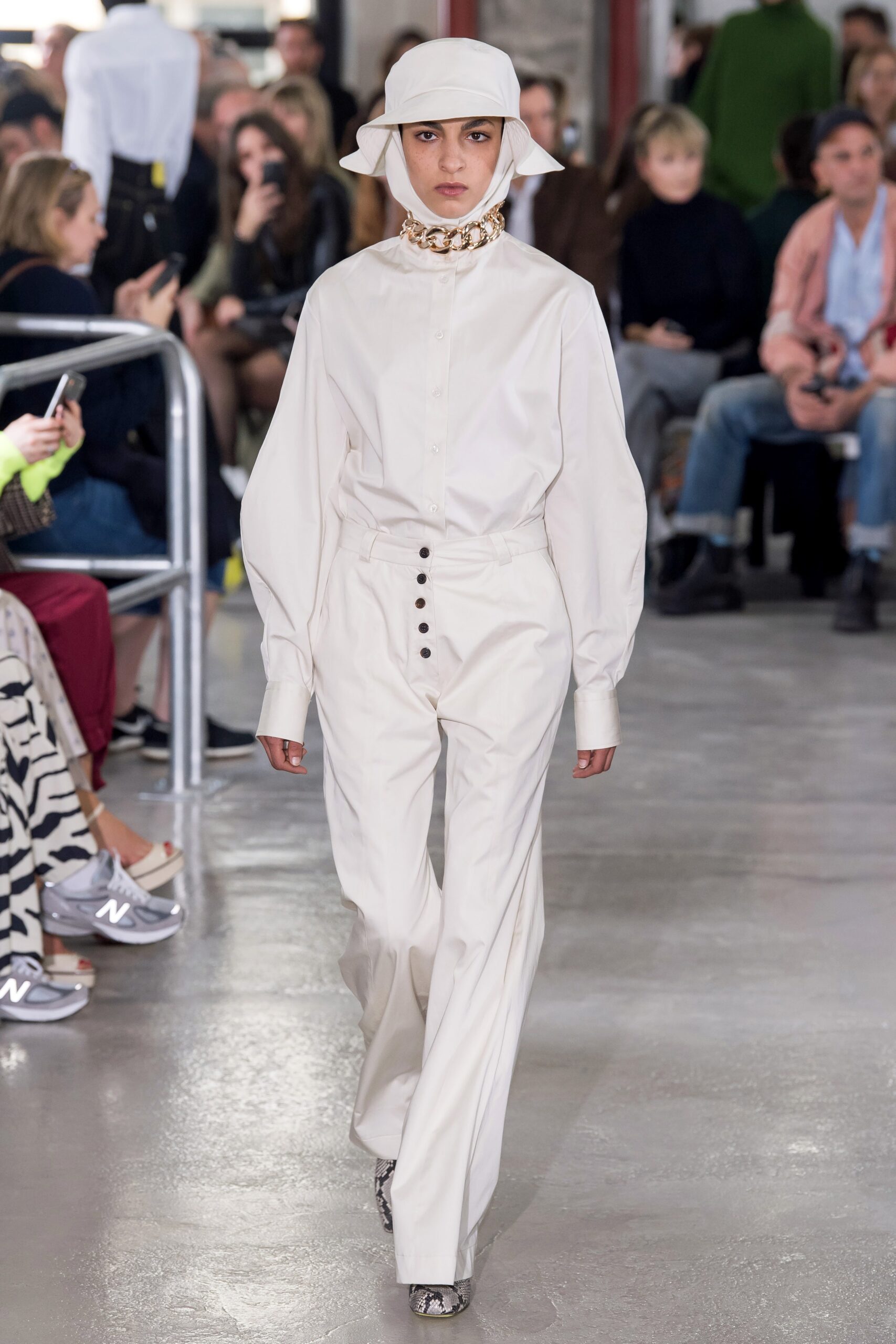 white relaxed shirt and pants