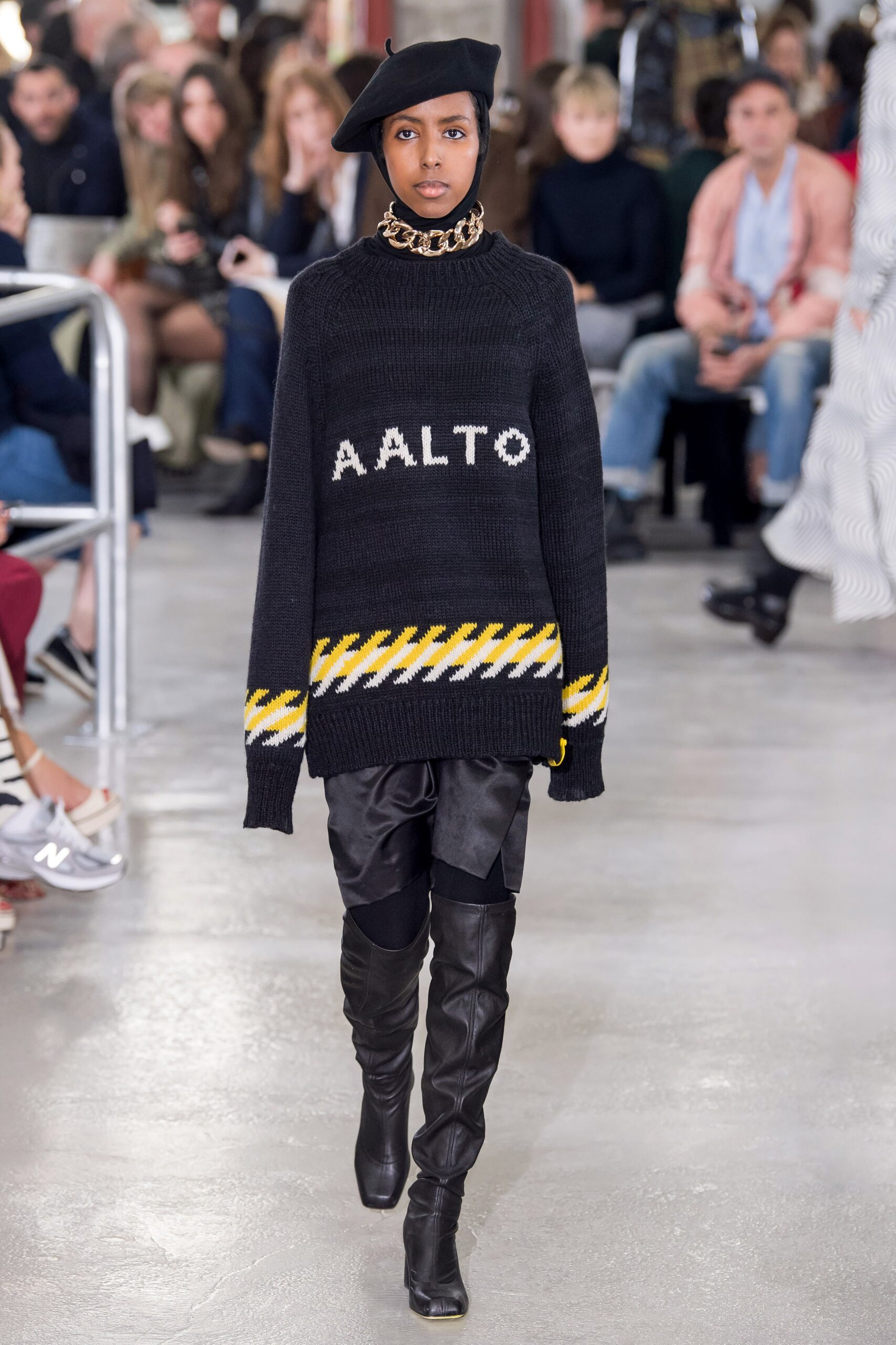 black oversized sweater with pants