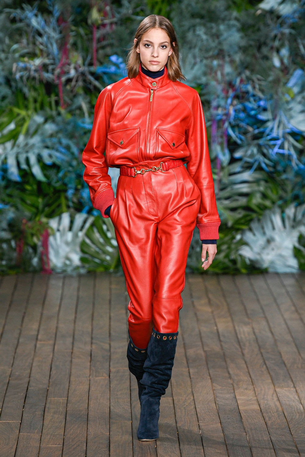 red leather jacket and pants