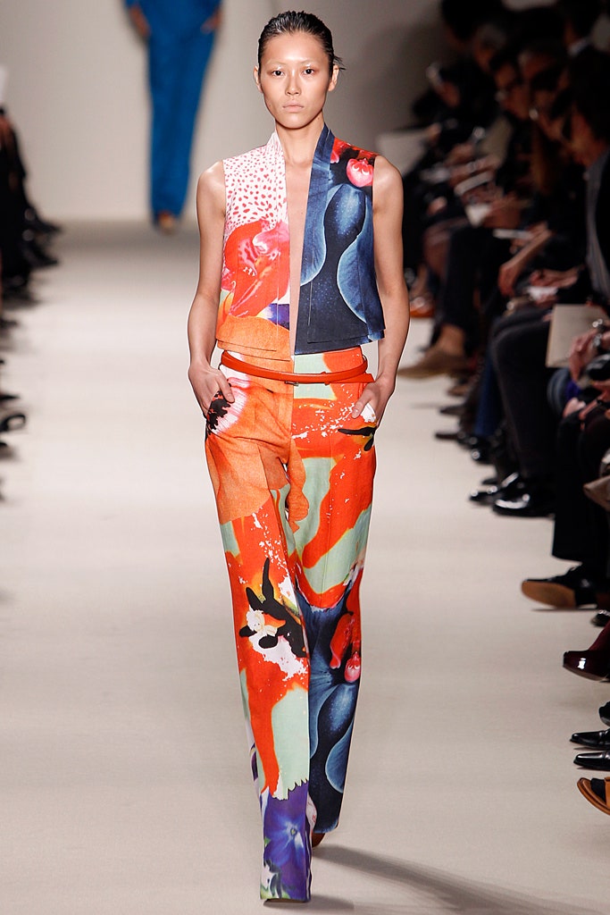 multi-colored fitted top and pants