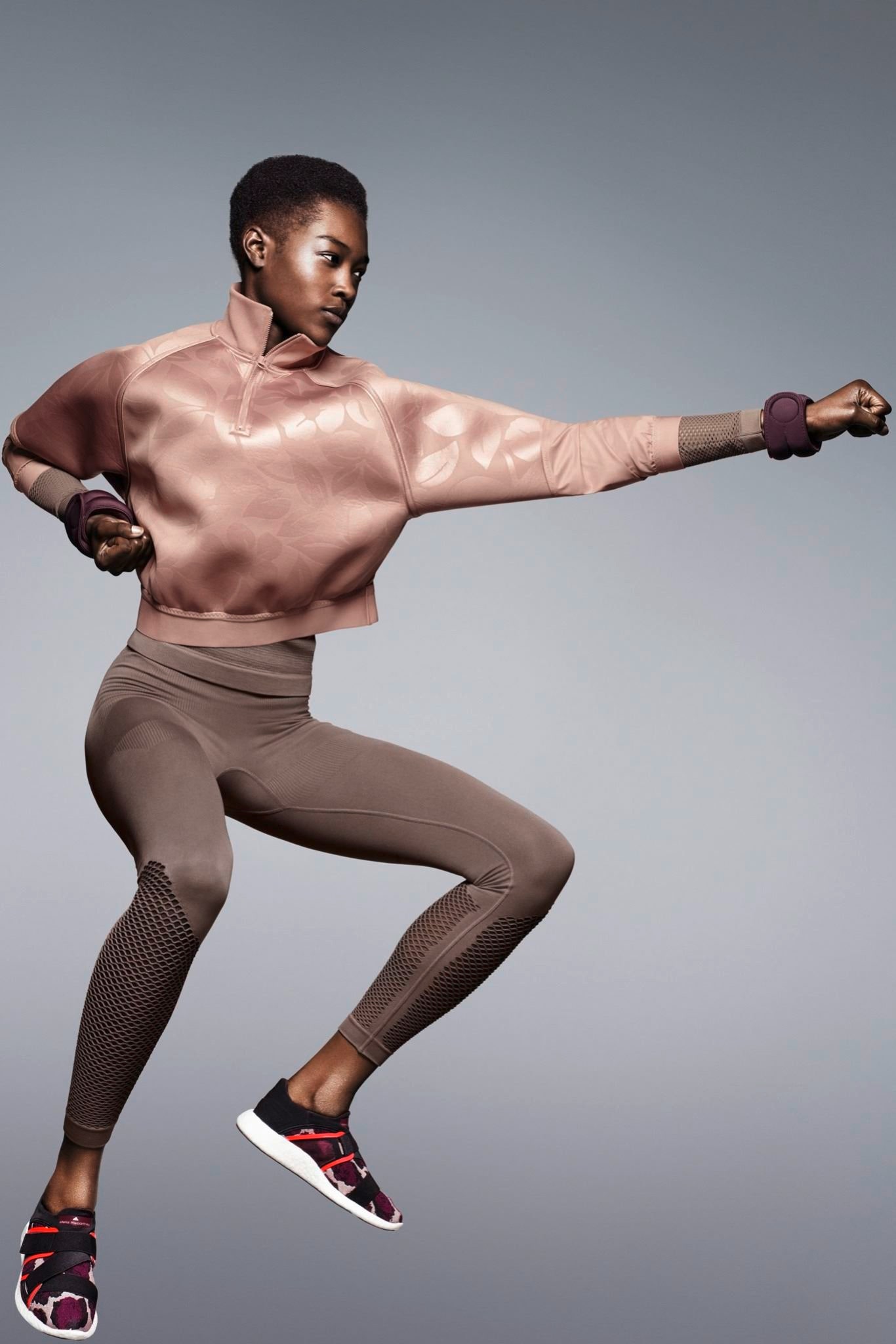 pink cotton long-sleeve collared relaxed textured top