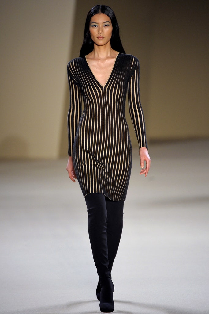 striped fitted mini dress with pants