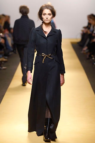 black silk belted coat